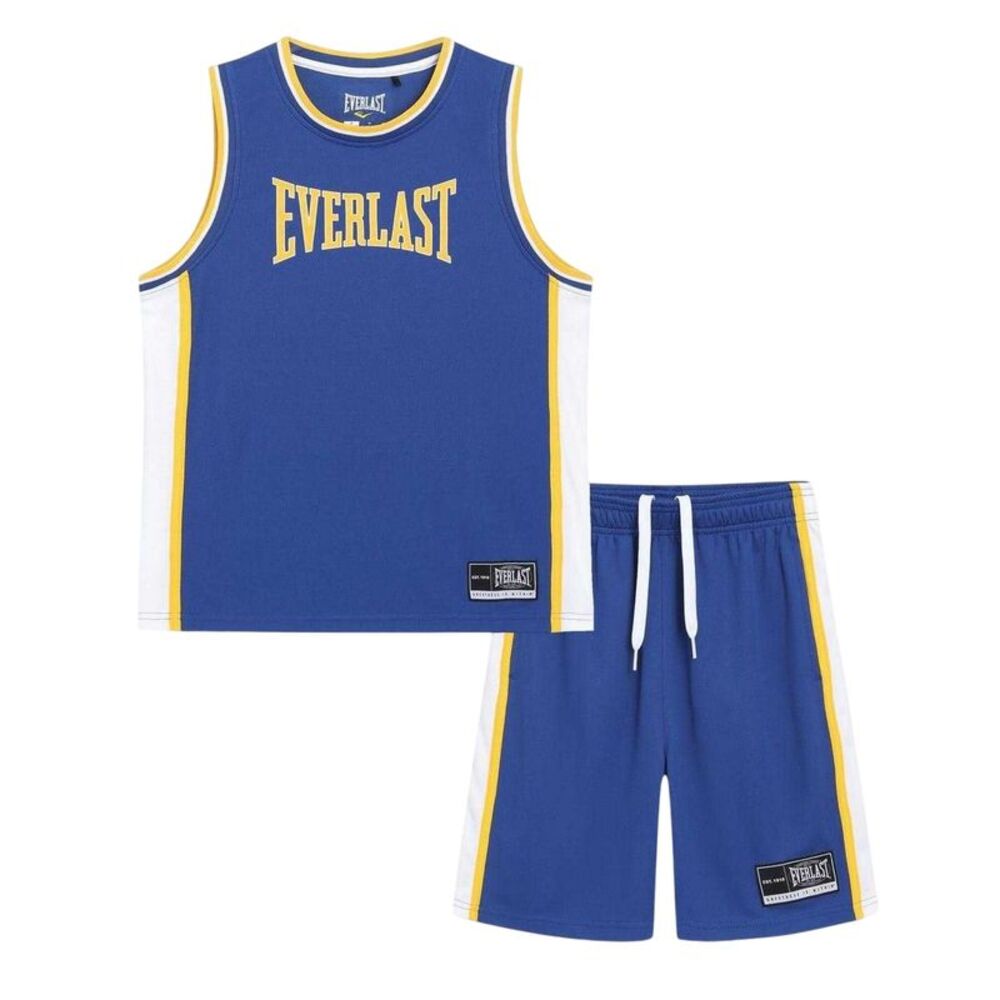 Everlast Childrens/Kids Polyester Top & Bottom Set Set / Blue/Yellow